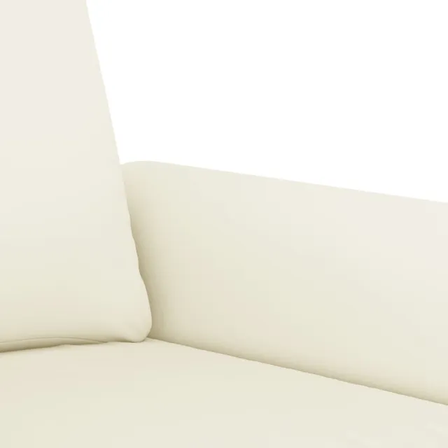 Ensemble de canapés 3 pcs avec coussins Crème Velours