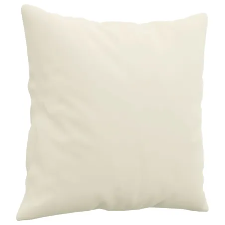 Ensemble de canapés 2 pcs avec coussins crème velours