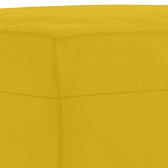 Ensemble de canapés 3 pcs avec coussins jaune velours