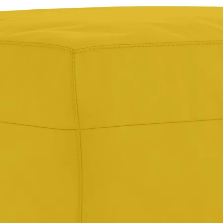 Ensemble de canapés 3 pcs avec coussins jaune velours