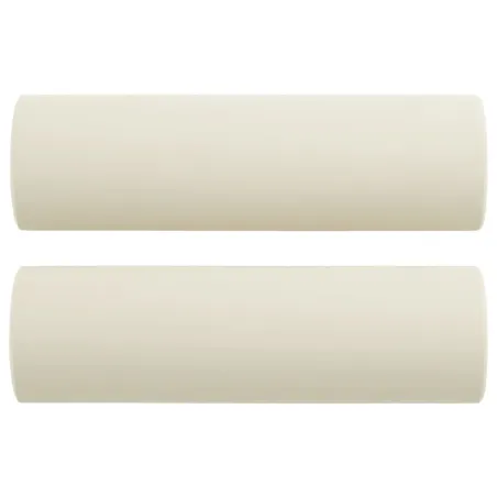 Ensemble de canapés 3 pcs avec coussins crème velours