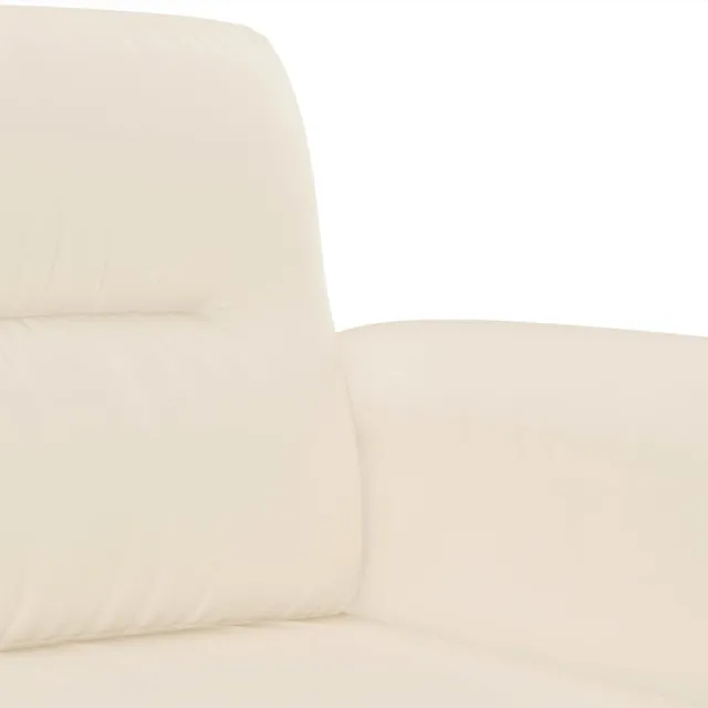 Ensemble de canapés 3 pcs avec coussins beige tissu microfibre