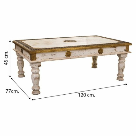 Mesa de Centro Alexandra House Living Madera de mango 77 x 45 x 120 cm 2