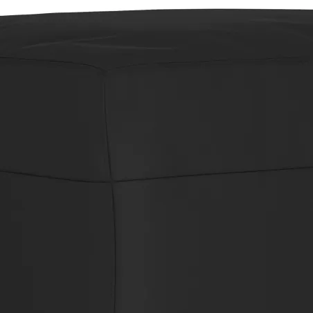 Ensemble de canapés 4 pcs avec coussins noir tissu microfibre