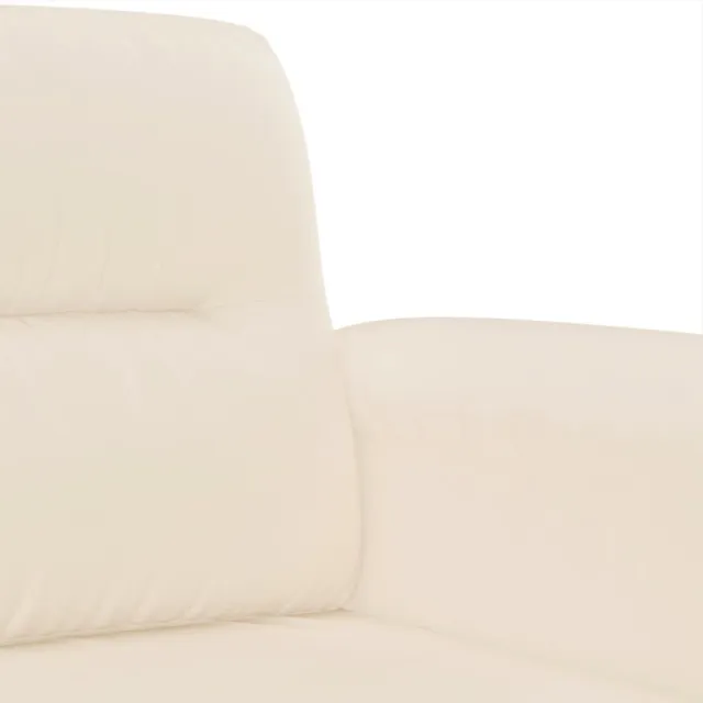 Ensemble de canapés 2 pcs avec coussins beige tissu microfibre