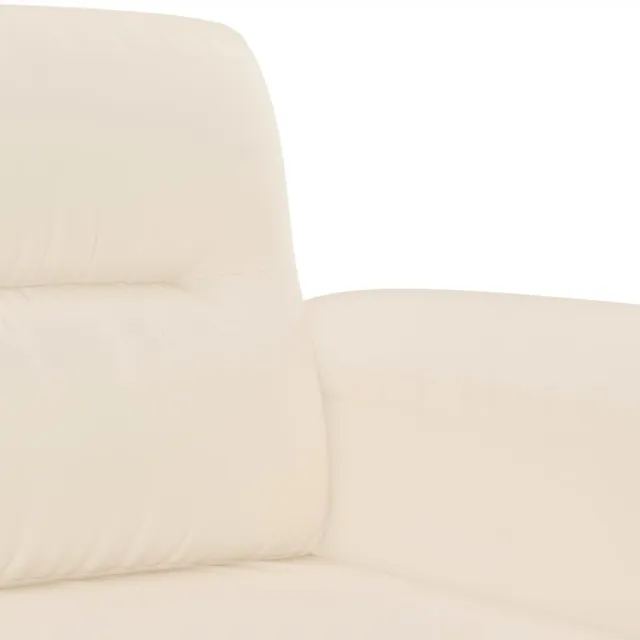 Ensemble de canapés 3 pcs avec coussins beige tissu microfibre