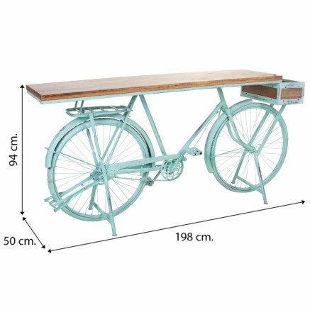 Recibidor Alexandra House Living Bike Turquesa 50 x 94 x 198 cm 2