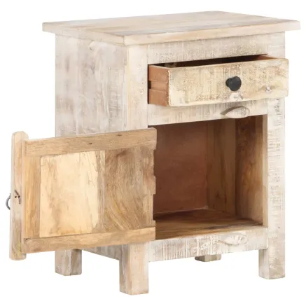 Table de chevet 40x30x50 cm Bois d'acacia brut 2