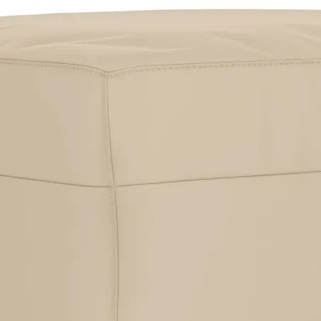 Ensemble de canapés 3 pcs avec coussins Crème Tissu microfibre