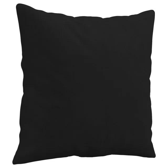 Ensemble de canapés 2 pcs avec coussins Noir Tissu microfibre