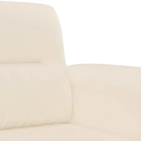 Ensemble de canapés 2 pcs avec coussins Beige Tissu microfibre