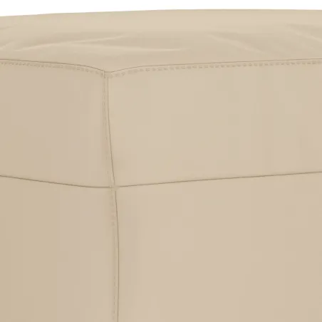 Ensemble de canapés 3 pcs avec coussins Crème Tissu microfibre