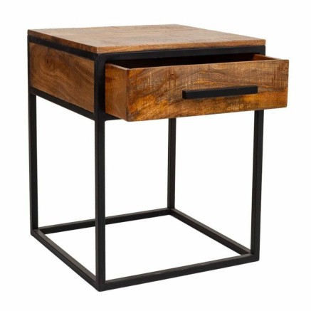 Nachttisch Alexandra House Living Braun Schwarz 61 x 57 x 61 cm 2