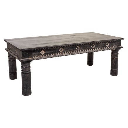 Table d'appoint Alexandra House Living Noir Bois de manguier 61 x 46 x
