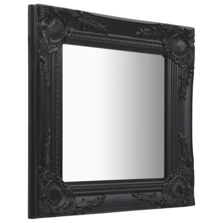 Miroir mural style baroque 40x40 cm noir 2