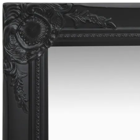 Miroir mural style baroque 40x40 cm noir