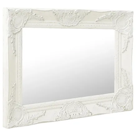 Miroir mural style baroque 50x40 cm Blanc 2