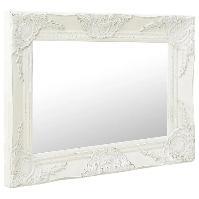 Miroir mural style baroque 50x40 cm Blanc