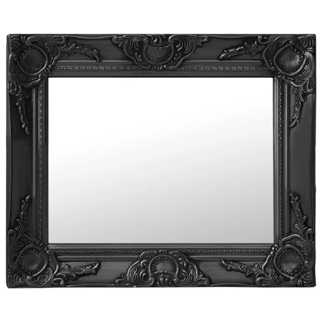 Miroir mural style baroque 50x40 cm noir