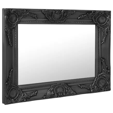 Miroir mural style baroque 50x40 cm noir 2