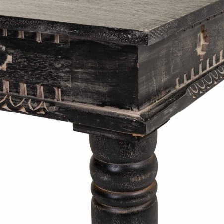 Tavolo aggiuntivo Alexandra House Living Nero Legno di mango 61 x 46 x