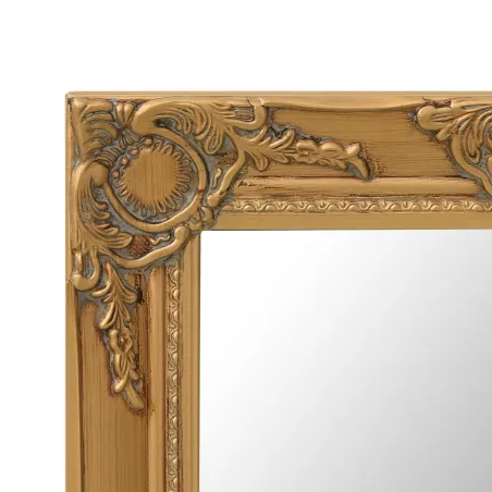 Miroir mural style baroque 50x50 cm Doré