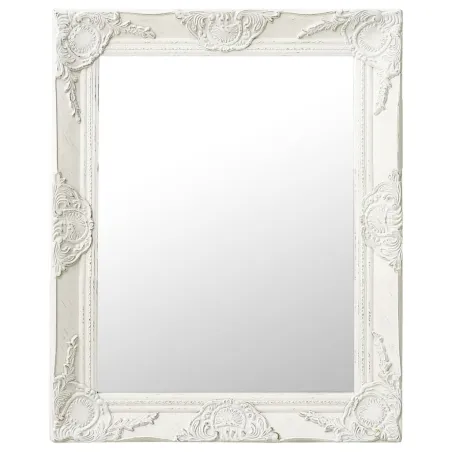 Miroir mural style baroque 50x60 cm Blanc