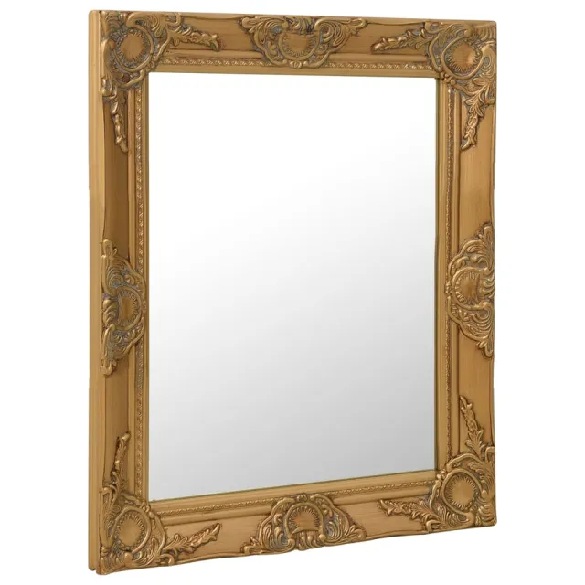 Miroir mural style baroque 50x60 cm Doré