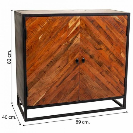 Recibidor Alexandra House Living Negro 40 x 82 x 89 cm 2