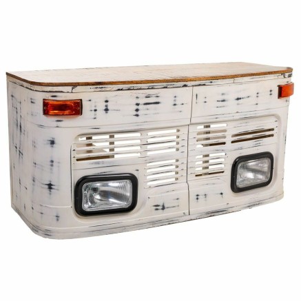 Bureau Alexandra House Living Wit Hout Ijzer 65 x 75 x 155 cm