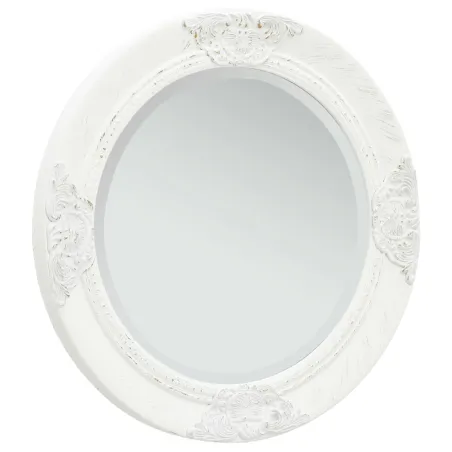 Miroir mural style baroque 50 cm Blanc