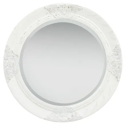 Miroir mural style baroque 50 cm Blanc 2