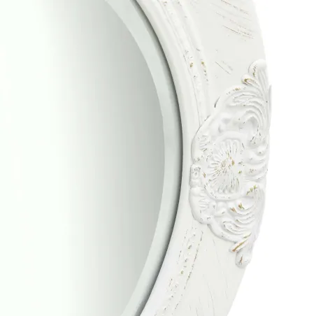 Miroir mural style baroque 50 cm Blanc