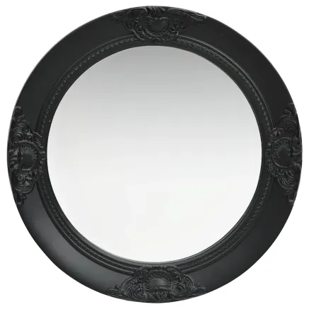 Miroir mural style baroque 50 cm noir 2
