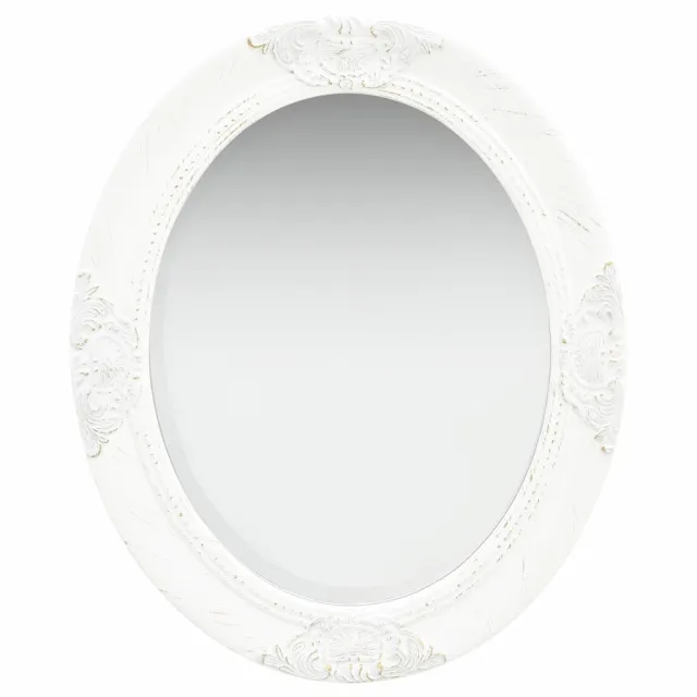 Miroir mural style baroque 50x60 cm Blanc