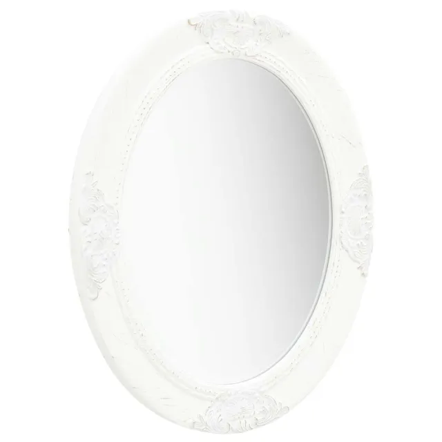 Miroir mural style baroque 50x60 cm Blanc