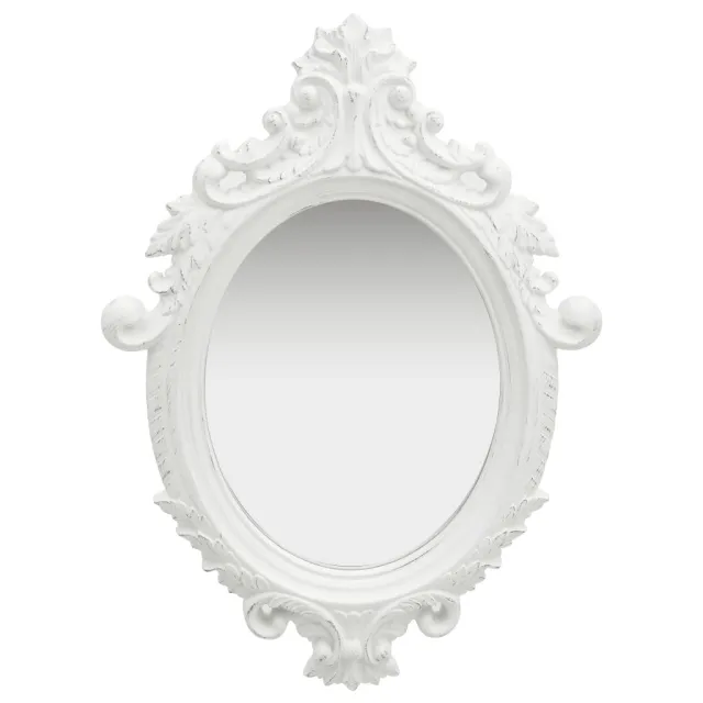 Miroir mural style château 56x76 cm Blanc