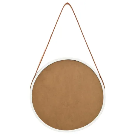 Miroir mural avec sangle 40 cm Blanc