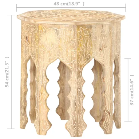 Table d'appoint Ø48 cm Bois de manguier massif