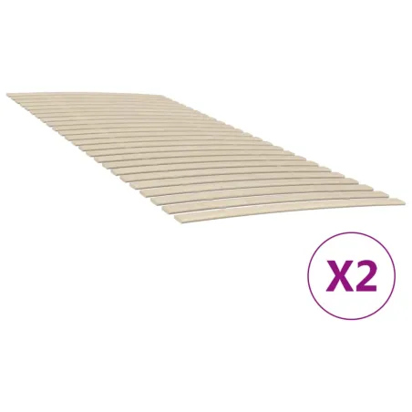 Lattes de rechange pour sommier avec 48 lattes, 2 pièces, 100 x 200 cm