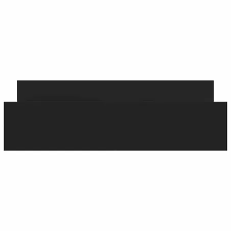 Cadre de lit sans matelas noir 200x200 cm