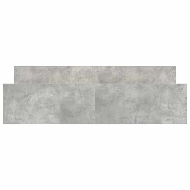 Cadre de lit sans matelas gris béton 200x200 cm