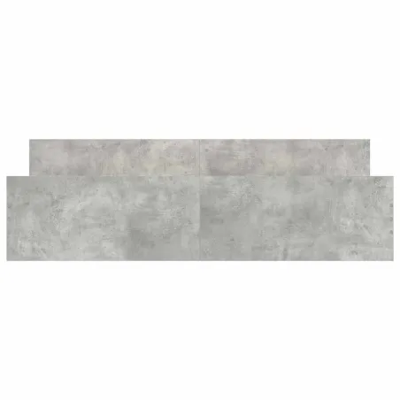 Cadre de lit sans matelas gris béton 200x200 cm