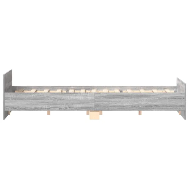 Cadre de lit sans matelas sonoma gris 200x200 cm