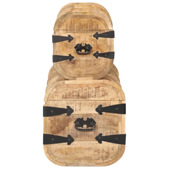 Coffres de rangement 2 pcs Bois de manguier massif