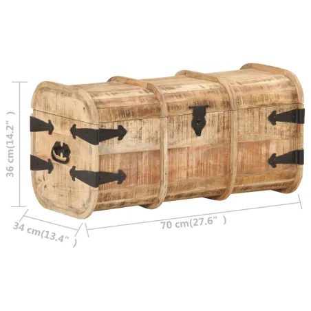 Coffres de rangement 2 pcs Bois de manguier massif