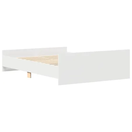 Cadre de lit sans matelas blanc 120x200 cm