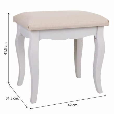 Banqueta Alexandra House Living Blanco Marrón Madera de pino Madera M 2