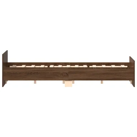 Cadre de lit sans matelas chêne marron 120x200 cm