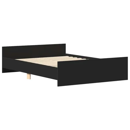 Cadre de lit sans matelas noir 140x200 cm